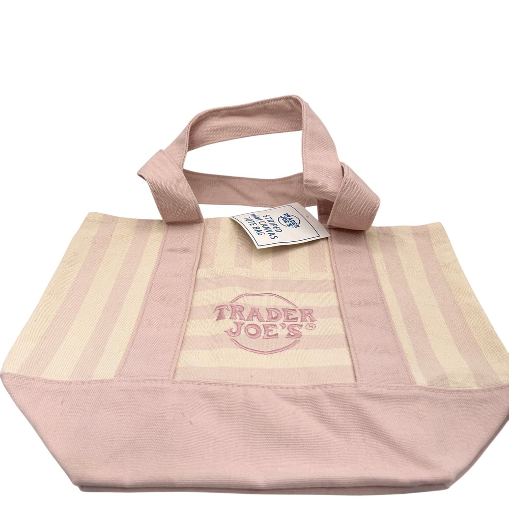 Trader Joes Mini Canvas Tote Bags 6 OS Multi Color Viral Limited Ed Bundle - Picture 3 of 12